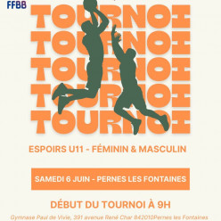 TOURNOI ESPOIRS U11 MASCULINS ET FEMININES DU 6 JUIN 2026